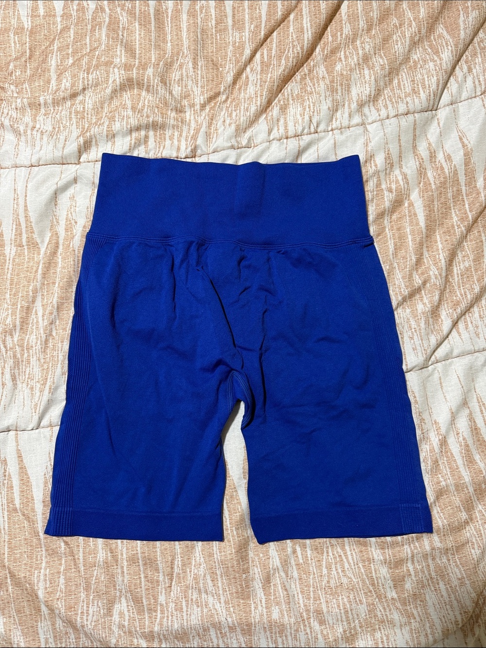 Blue High-Waist Women’s Athletic Shorts